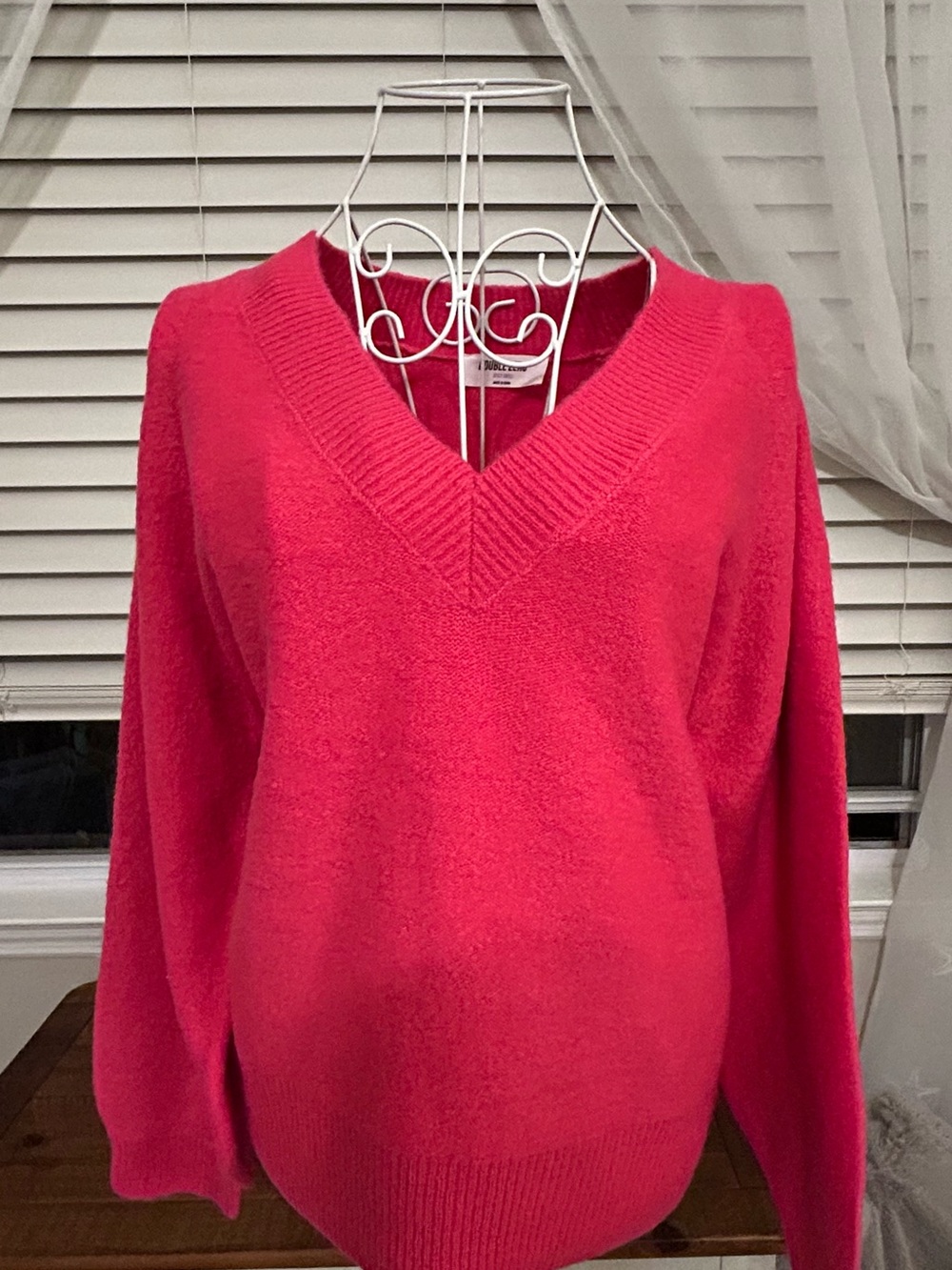 NWOT Double Zero V-Neck Sweater in Hot Pink